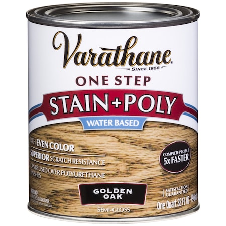 Varathane Varathane Semi-Gloss Golden Oak Water-Based Acrylic Modified Urethane One-Step Stain/Poly 1 qt 336358